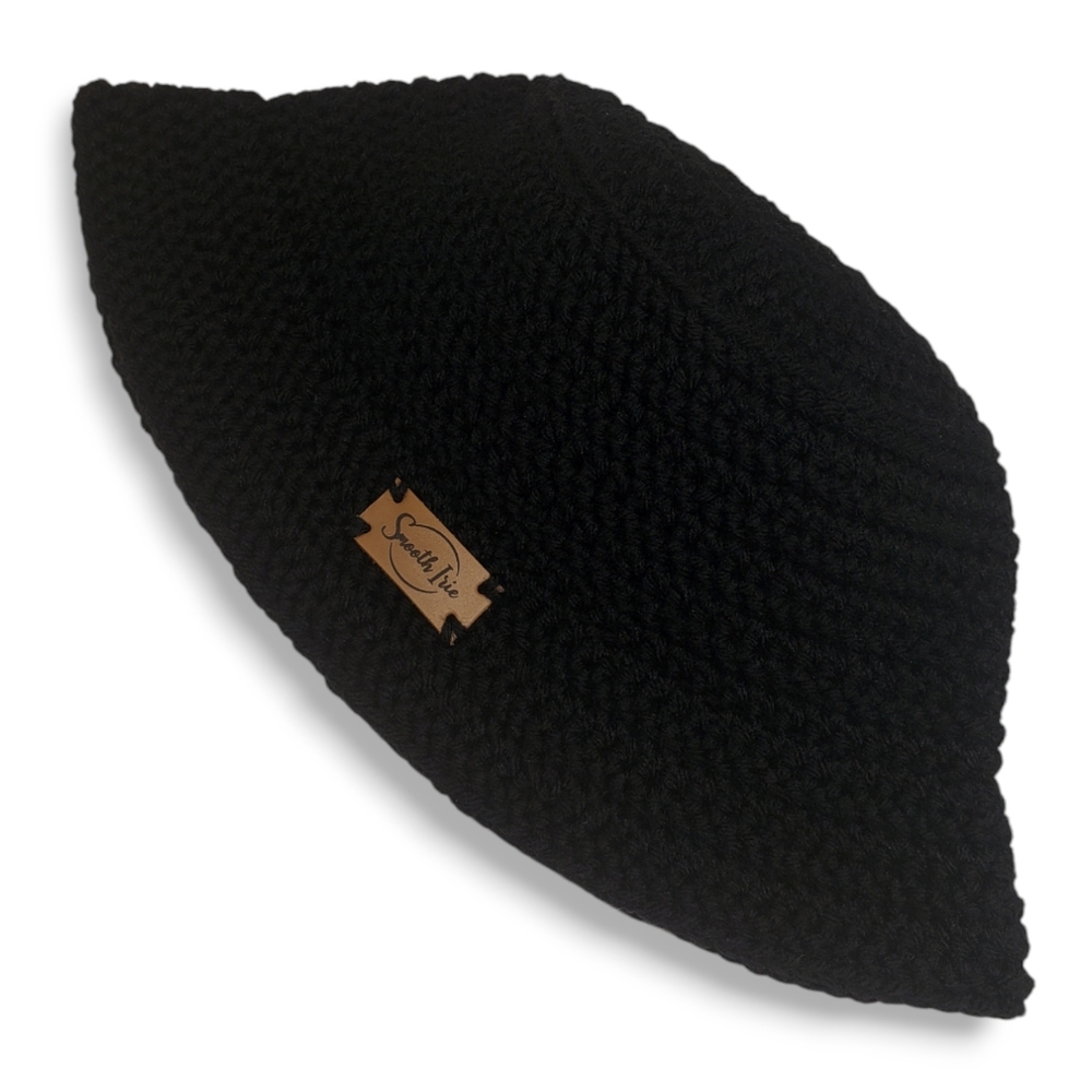 Smooth Irie Back in Black Crochet Bucket Hat New With Tags One Size Unisex Style
